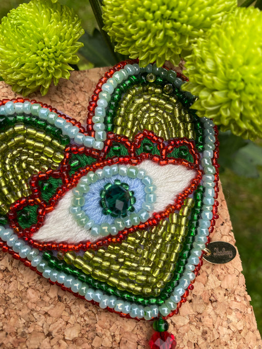 Heart large brooch