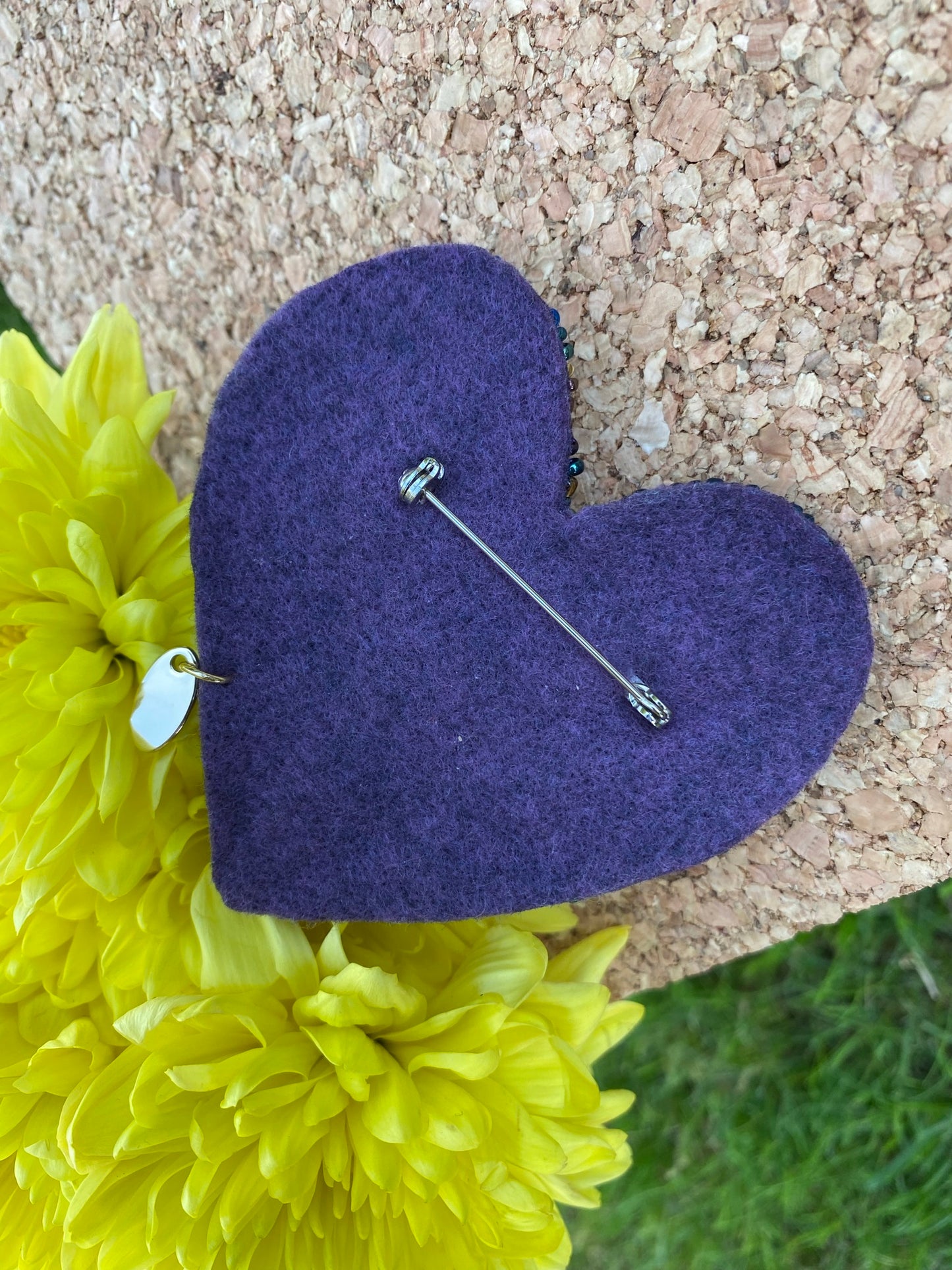 Heart large brooch