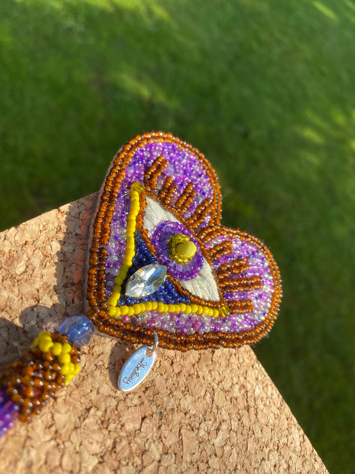 Heart large brooch