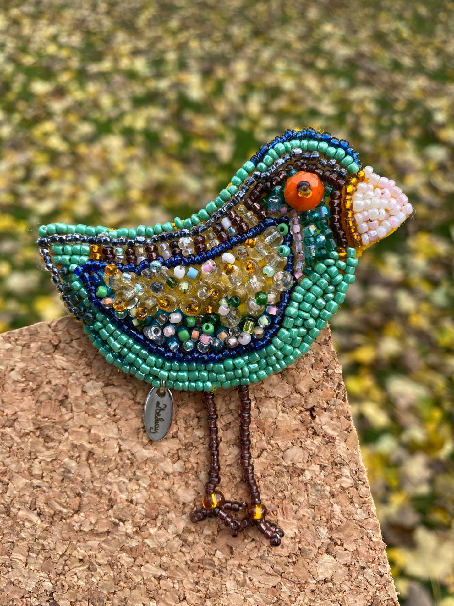 Bird large brooch